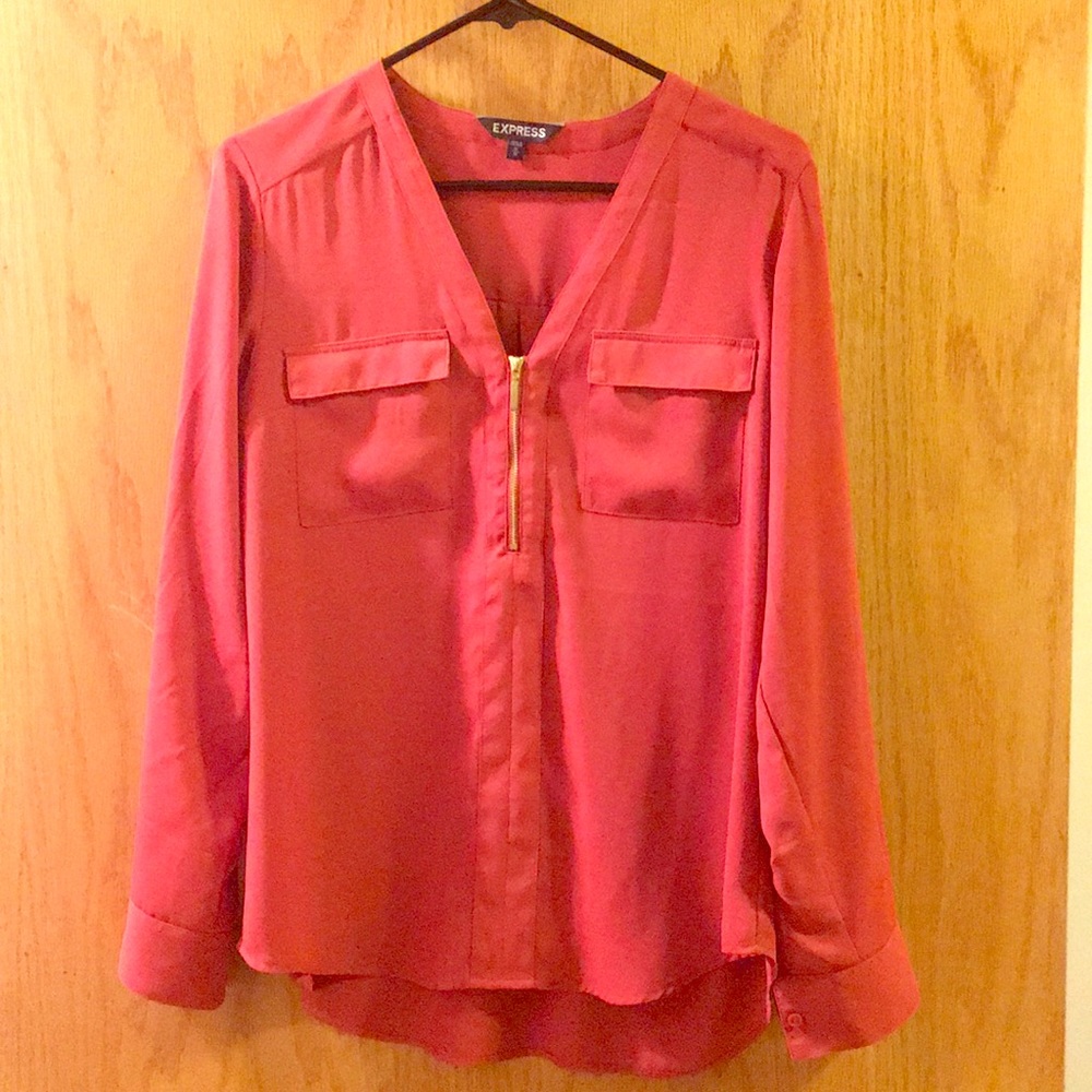 Express dress shirt with zipper design